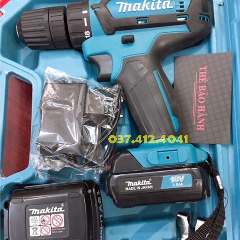 Máy khoan Pin MAKITA 18V - Máy Bắt Vít, Máy Vặn Vít Makita 18v - 100% Lõi Đồng - Pin 2Ah