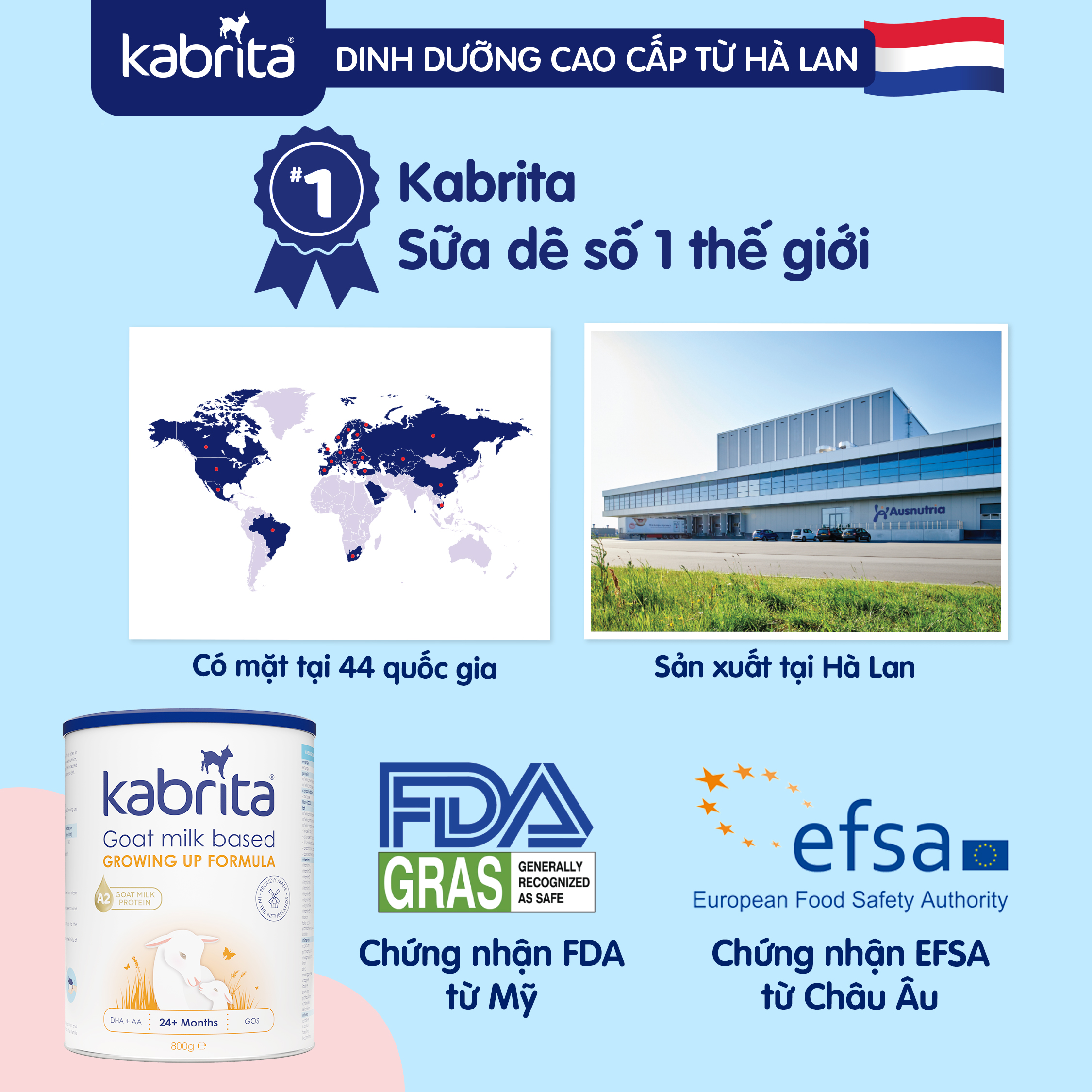 [TẶNG BALO] Sữa dê Kabrita số 3 cho trẻ trên 24 tháng - Lon 800g