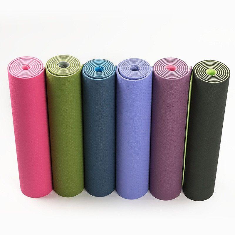 Thảm Tập Yoga, Thảm Tập Thể Dục Chống Trượt TPE 2 Lớp 6mm Cao Cấp