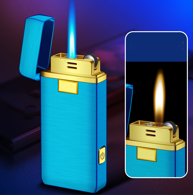 Vỏ Hột Quẹt Bật Lửa Gas JD-509 Khò 1 Tia 2 Chế Độ Lửa Kiêm Đèn Pin Chiếu Sáng Tiện Lợi - Nhiều Màu