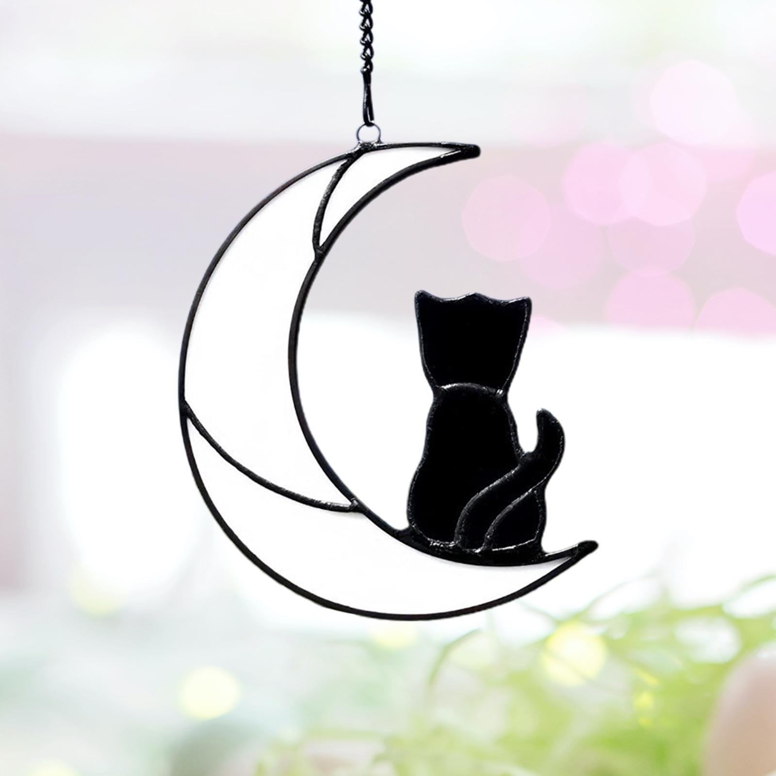 Stained Glass Window Hanging Panel for Indoor Outdoor Living Room Home Decor