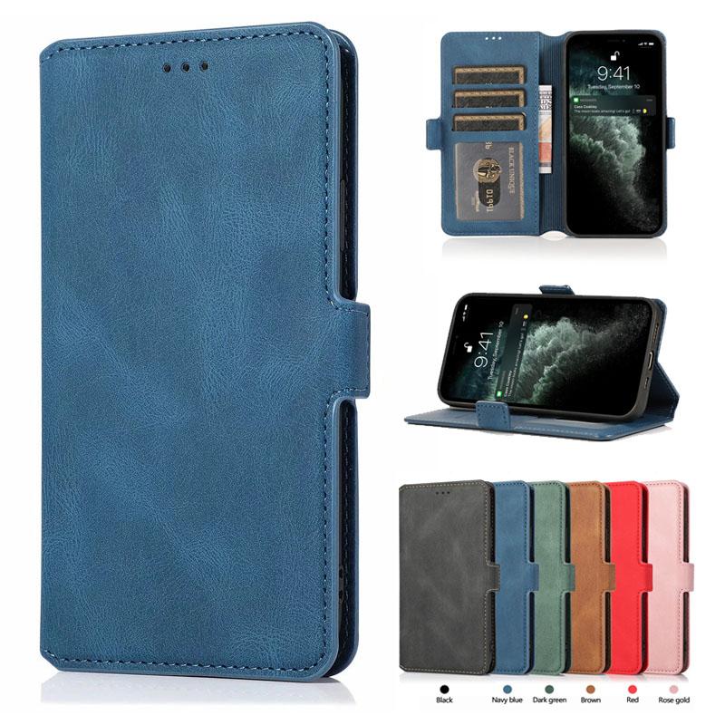 Bao Da Nắp Gập Phong Cách Retro Cho Iphone 11 12 Mini Pro Max