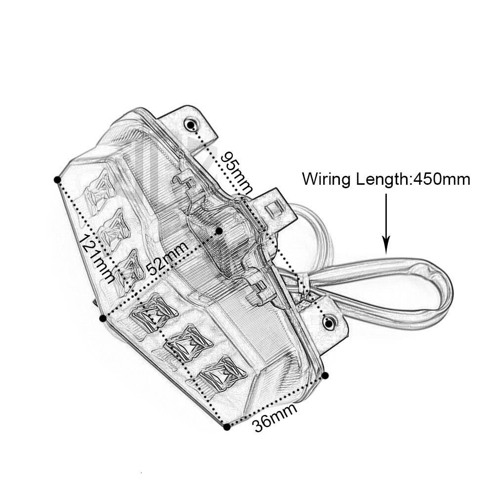 Đèn đuôi xe máy tích hợp xi nhan TFX FZ 155I MT-15 cao cấp tiện lợi
