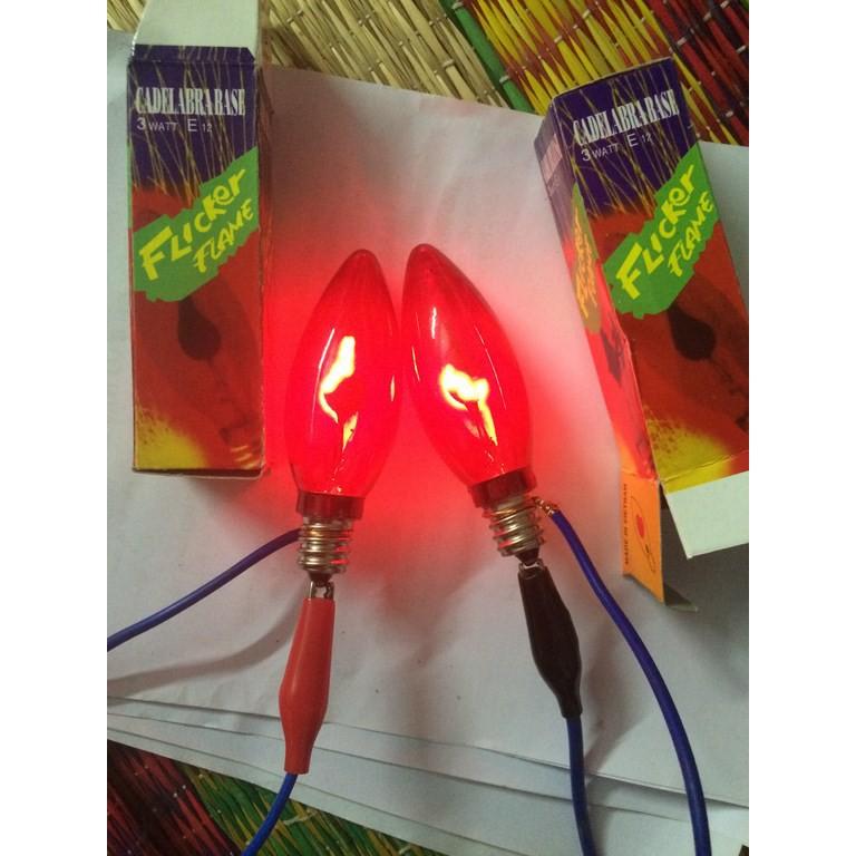 Đèn lửa leb cho ban thờ 3w _đuôi đèn 12