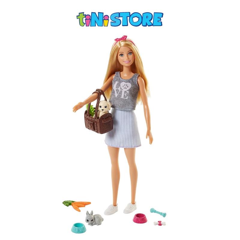 Bộ đồ chơi búp bê đi picnic cùng thú cưng Barbie