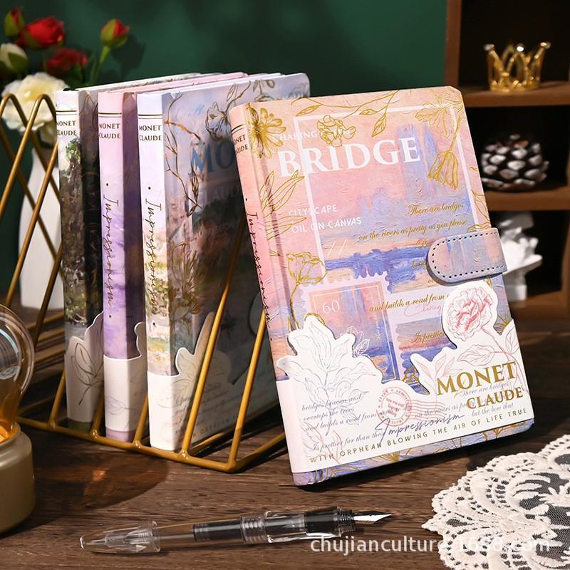 Sổ tay bìa cứng - sổ nhật kí phong cách cổ điển, vintage chủ đề hội họa - claude monet