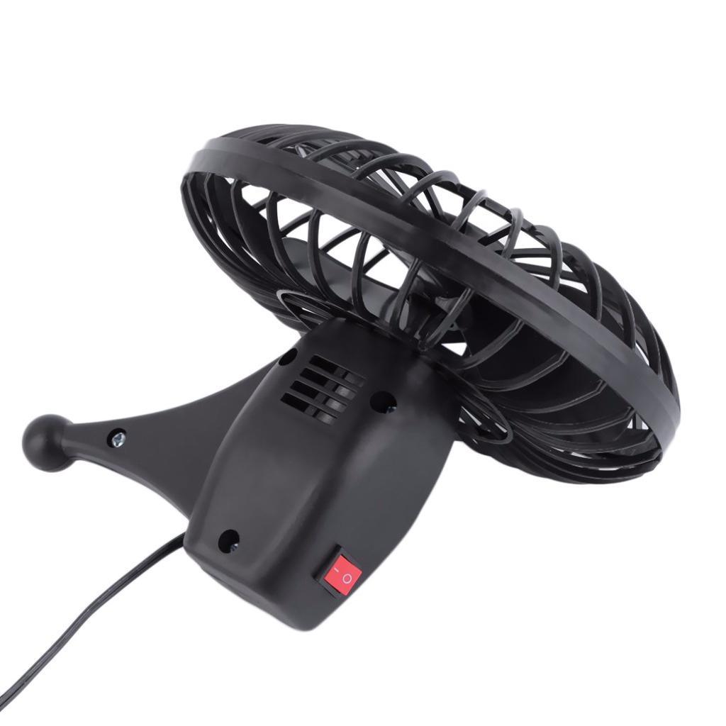 Premium Car Auto Fan 4 Inch 12V Electric Cooling Fan Swing to and Fro Black