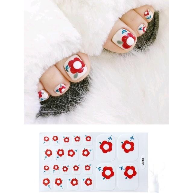 Set dán móng chân nails dán nghệ thuật nhiều màu - có ngay bộ móng đẹp trong 5 phút