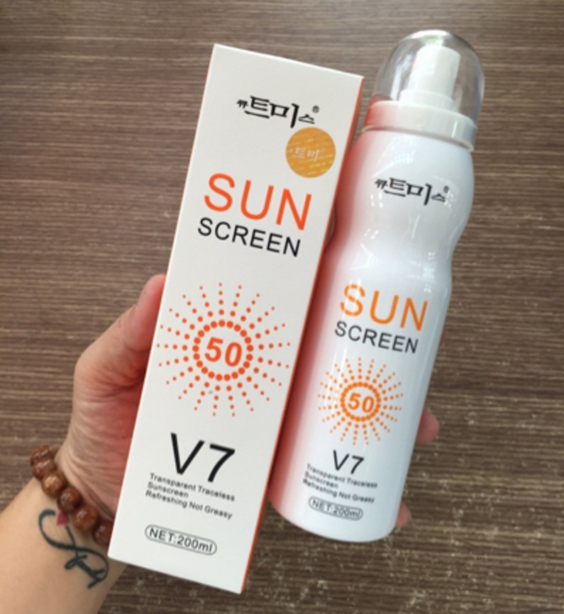 Kem Chống Nắng Dạng Xịt Toàn Thân V7 Sun Screen Hàn Quốc 200ml