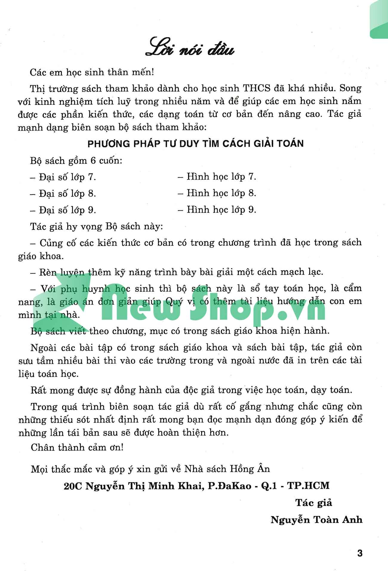 Phương Pháp Tư Duy Tìm Cách Giải Toán Hình Học 8 (Tái Bản)