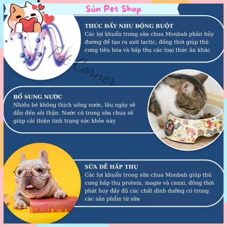 Sữa chua cho chó mèo tăng cường miễn dịch, hỗ trợ tiêu hóa, giảm mùi hôi phân cho thú cưng