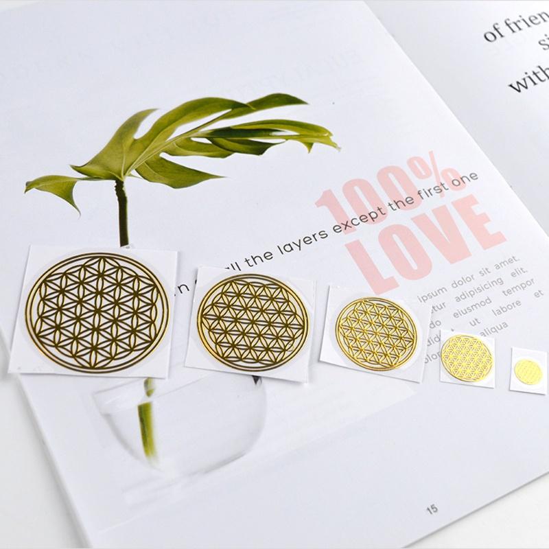 Decal Mandala Đồng dán Tháp Năng Lượng - Con lắc cảm xạ - Kim Tự Tháp - DIY trang trí - Set 4 Decal Mandala may mắn