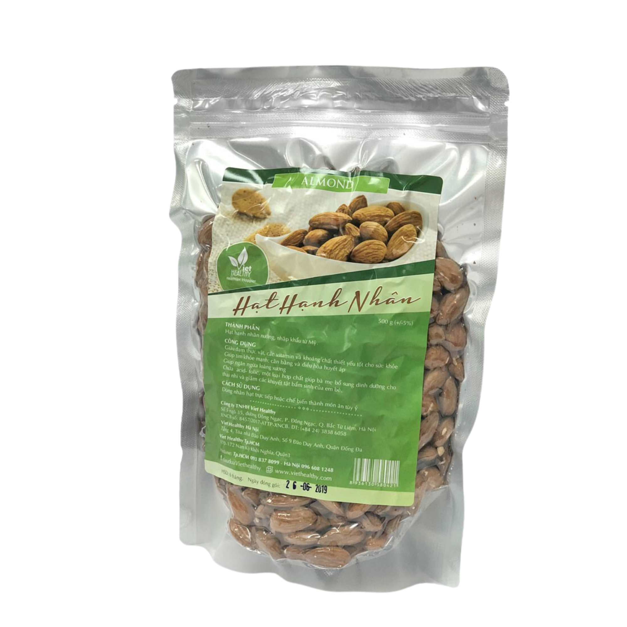 Hạt hạnh nhân Mỹ 500g