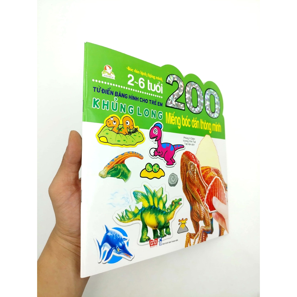 Sách - 200 Miếng Bóc Dán - Khủng Long