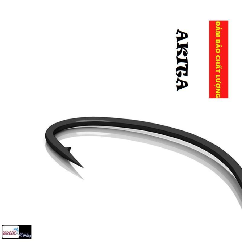 Lưỡi Câu Cá AkiTo Chất Liệu Thép CarBon Đen Mới Có Nghạnh LCC10