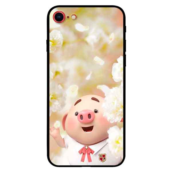 Ốp lưng in cho Iphone 7/ 8 Mẫu Heo Áo Trắng