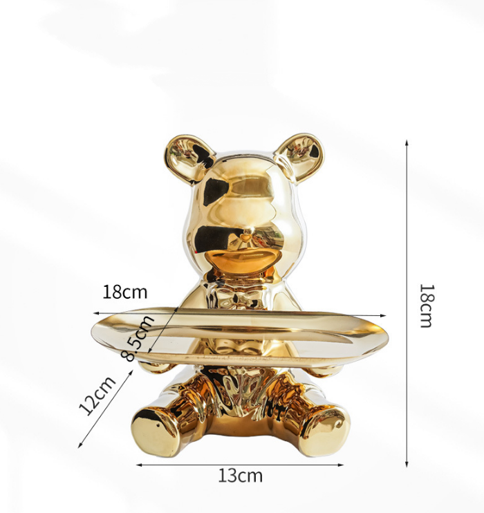 TƯỢNG GẤU BEARBRICK TRANG TRÍ NHÀ CỬA GOLDEN BEARB ROOM TRAY