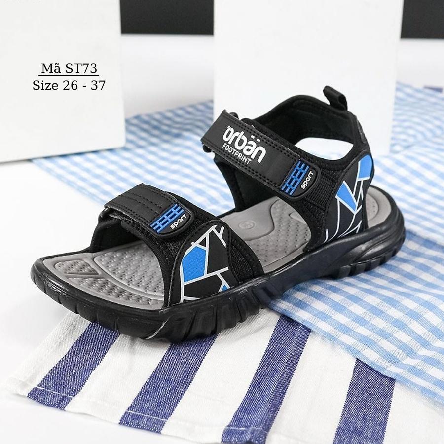 Giày sandal bé trai thể thao Urban FootPrint cao cấp xuất khẩu quai ngang chất êm nhẹ kiểu dán thời trang cho trẻ em nam học sinh 3 - 12 tuổi đi học đi biển chống trơn trượt màu đen xanh khỏe khoắn và năng động NHÍM SHOP ST73