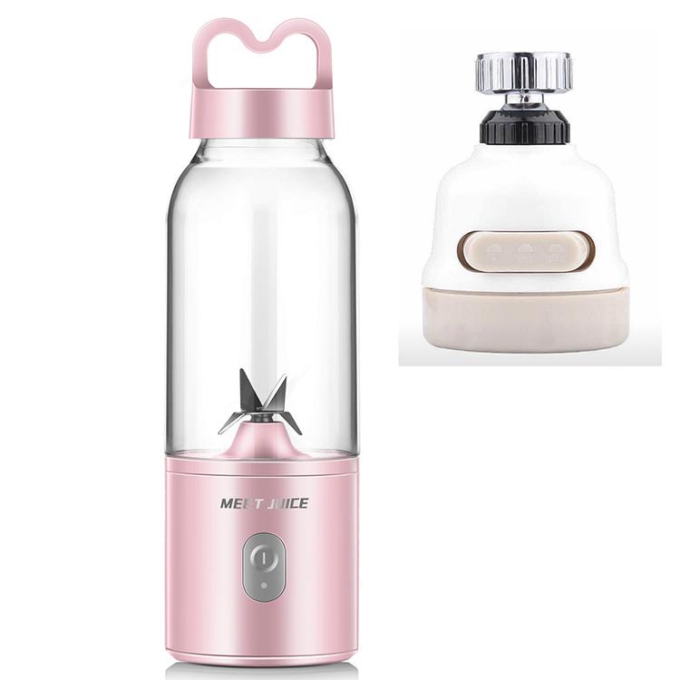 Máy Xay Sinh Tố Cầm Tay Mini 500Ml Công Suất 150W (Tặng Kèm 1 Đầu Vòi Tăng Áp Xoay 360 Độ) - Hàng Loại 1