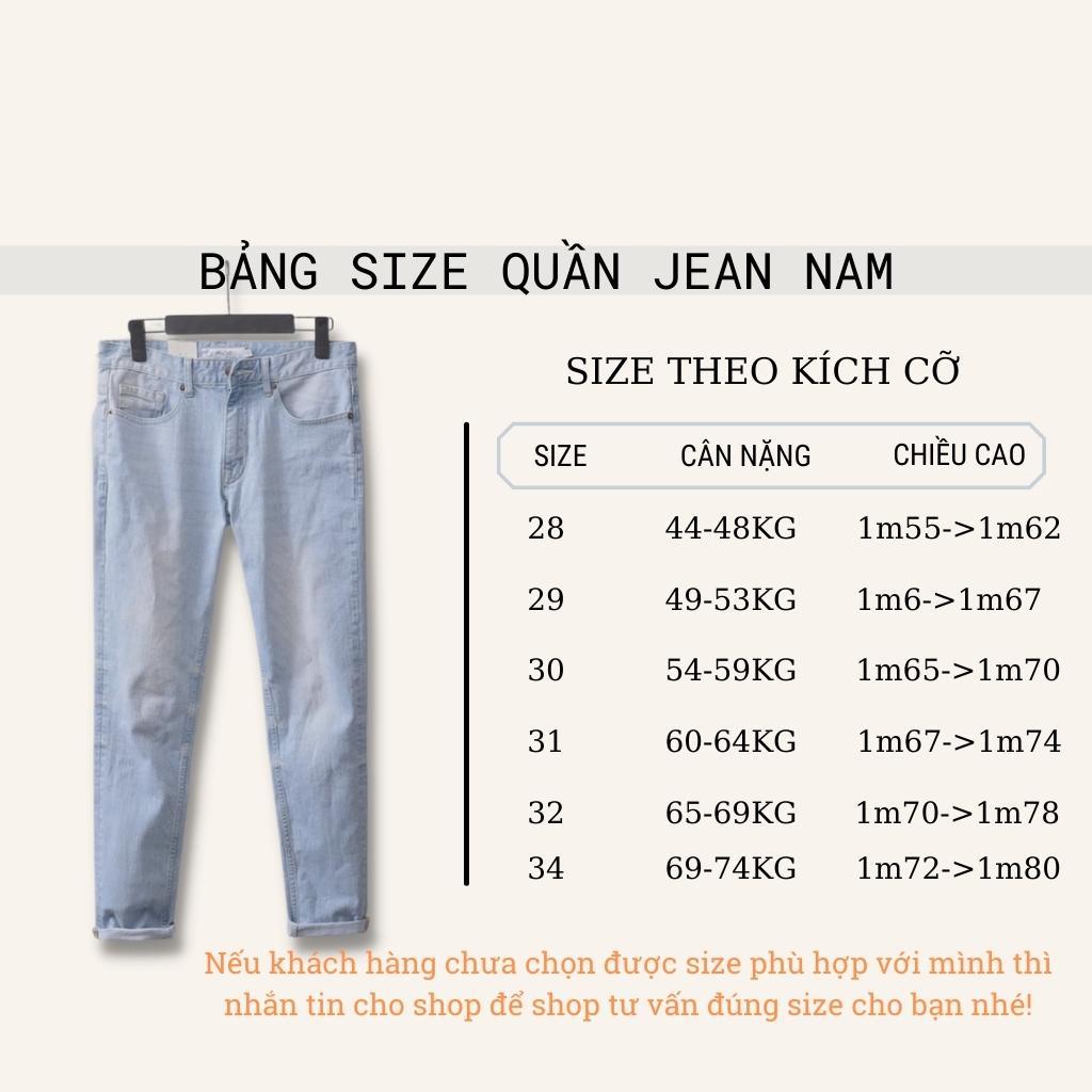 Quần jean nam xanh không rách gối chất bò cao cấp co dãn 4 chiều, quần rin nam đẹp AD9JM NHIỀU MẪU HOT