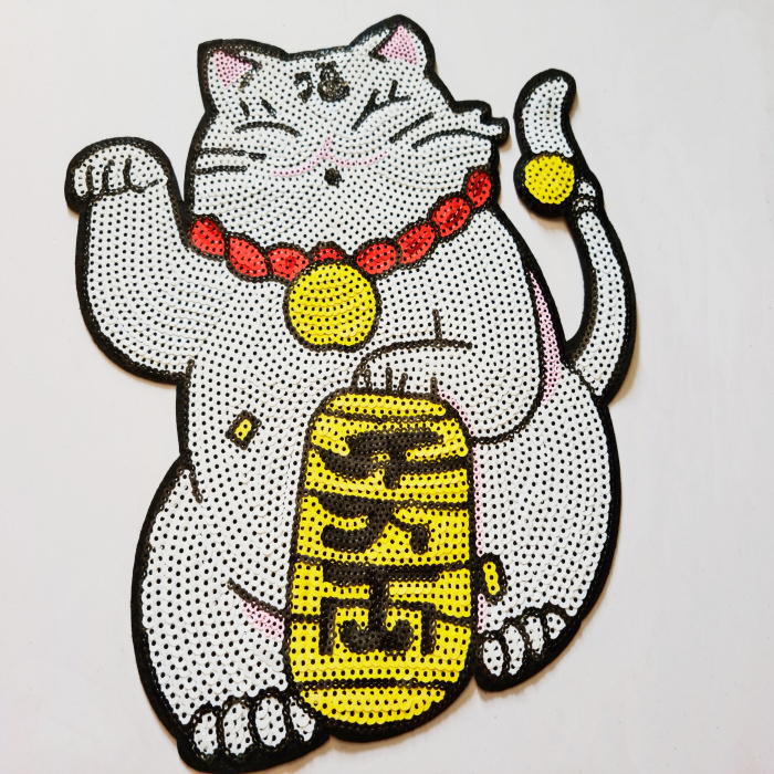 Sticker Mèo May Mắn Khổng Lồ Trang Trí Phụ Kiện Thời Trang MS76648