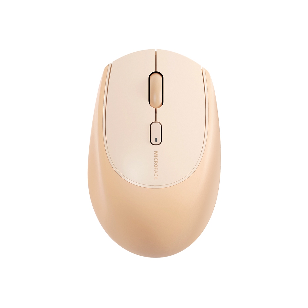 Chuột không dây MicroPack Soft Silicone Lifestyle MS-201W BT5.0 4000CPI Thiết Kế Công Thái Học Sử Dụng Siêu Mềm Ôm Tay Hàng Chính Hãng