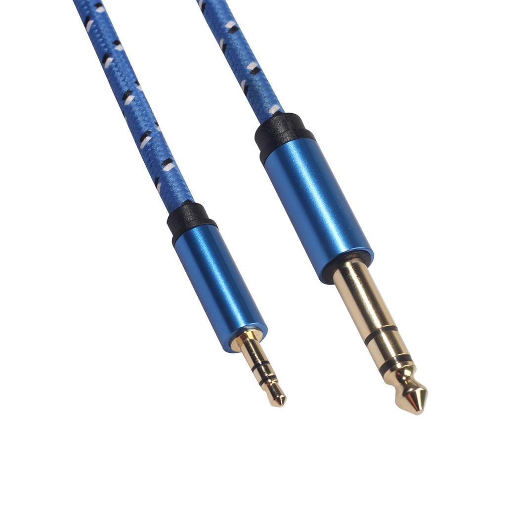 6.35mm 1/4" Male to 3.5mm 1/8" Male Stereo Audio Cable for  Amplifier 1m