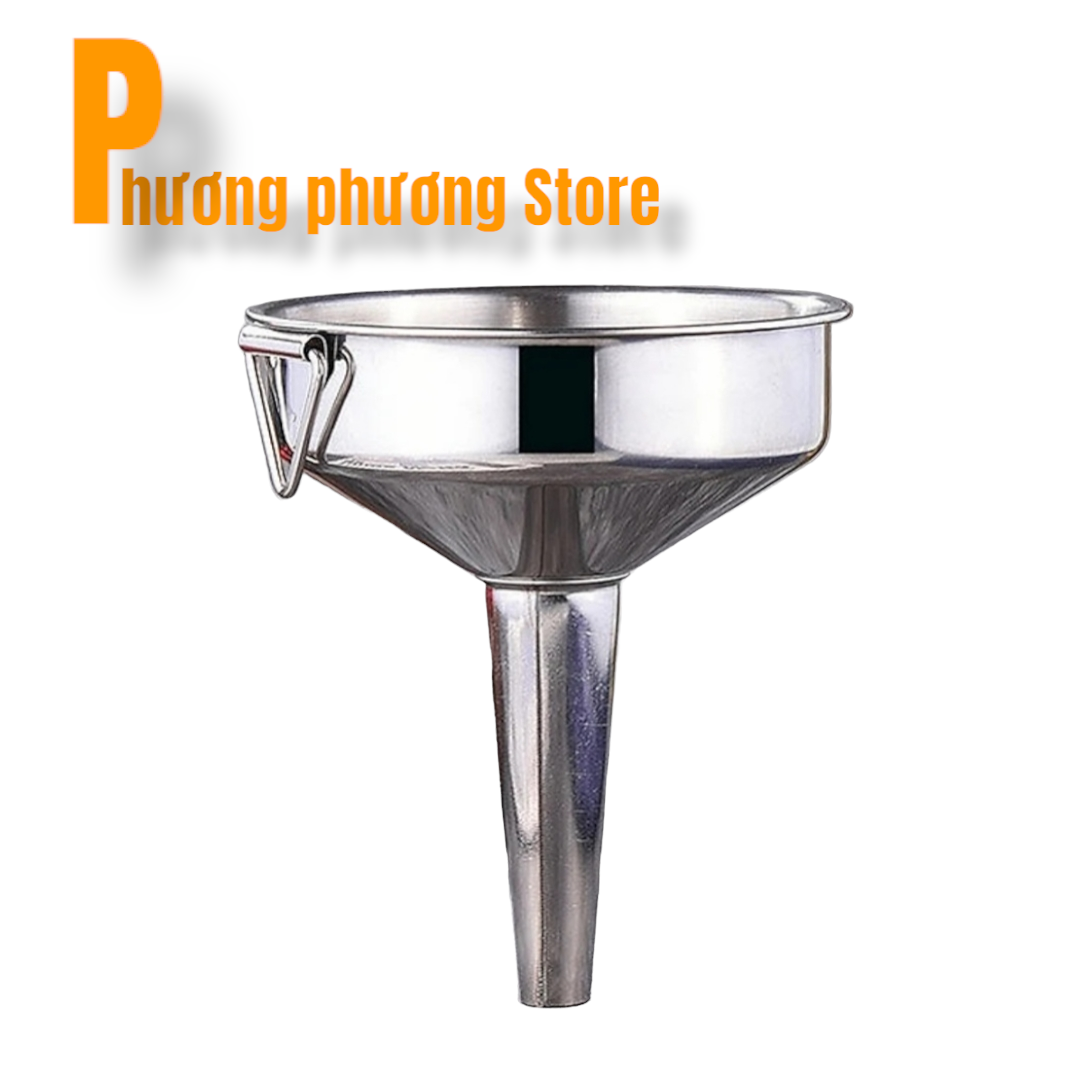 Phễu Inox rót chất lỏng chuyên dùng cho nhà bếp có móc cầm tay tiện lợi đường kính 8cm