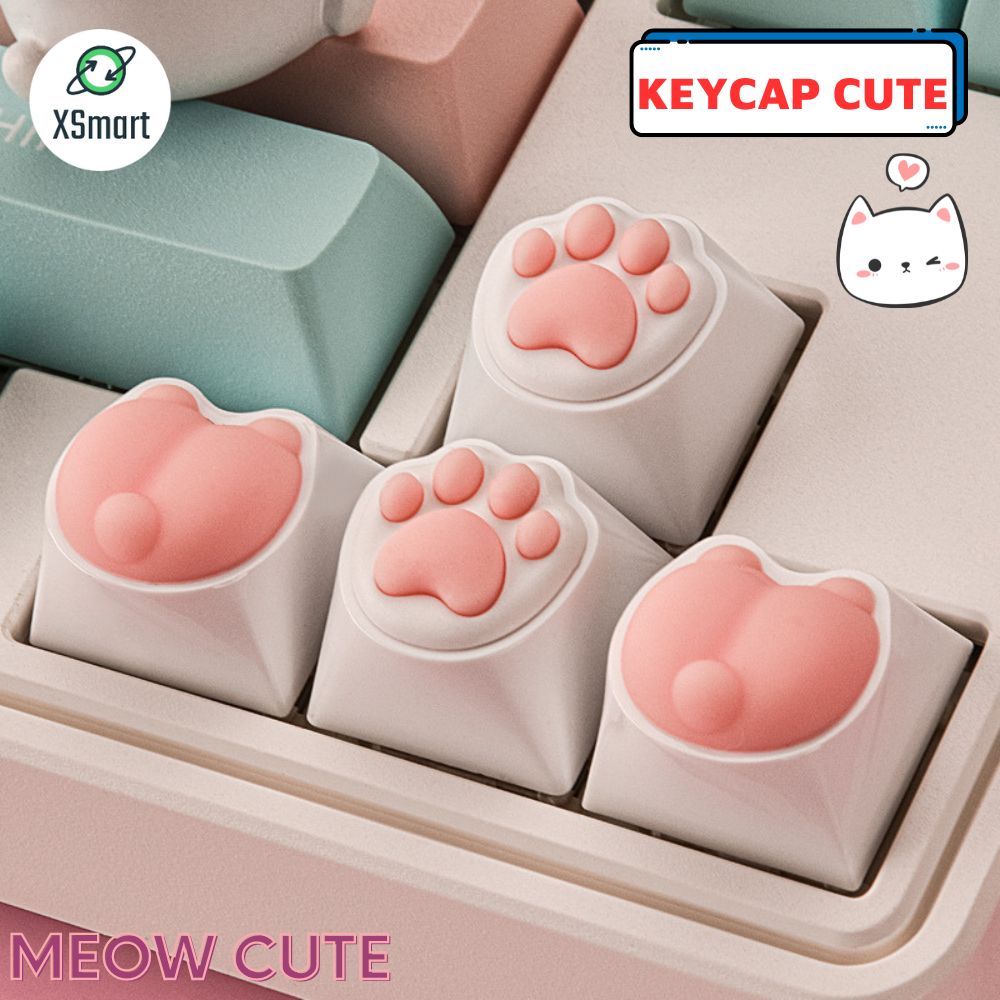 Hình ảnh Keycap Lẻ Siêu Dễ Thương CUTE Cao Cấp Phủ Silicon Full Box Custom - Hàng Chính Hãng