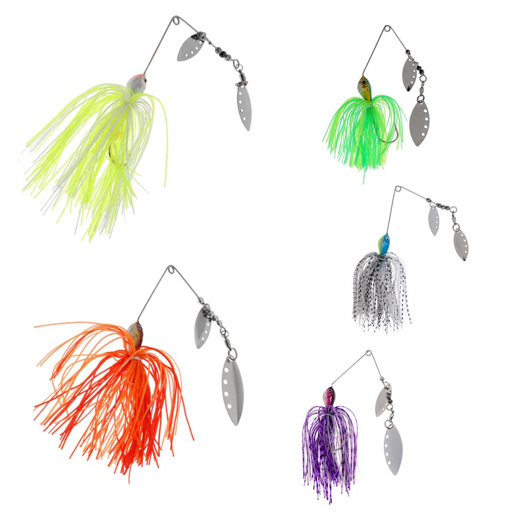 Bait Fishing Lure Spinnerbait Beard Scale Bass Pike Jig Tackle Hooks