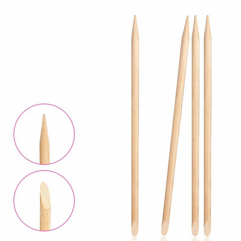 Hot Sale Fake Nail Fake Nail Tools Orange Sticks Wood Marks Dead Skin Push Double Headed Drill Rod Cleaning Nail Polish 7.5cm HB