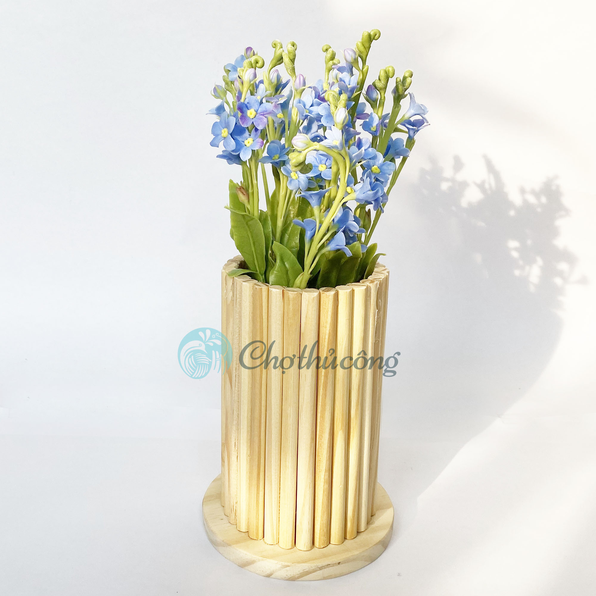 Bình hoa gỗ handmade đa năng, lọ hoa gỗ tự nhiên làm bình cắm hoa decor, kệ để chậu hoa cây cảnh trang trí, hộp gỗ cắm hoa, phụ kiện chụp ảnh