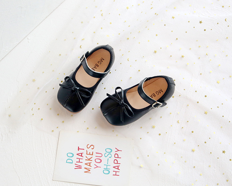 Giày búp bê bé gái 1 - 5 tuổi da mềm gắn nơ dễ thương phong cách Hàn GE71