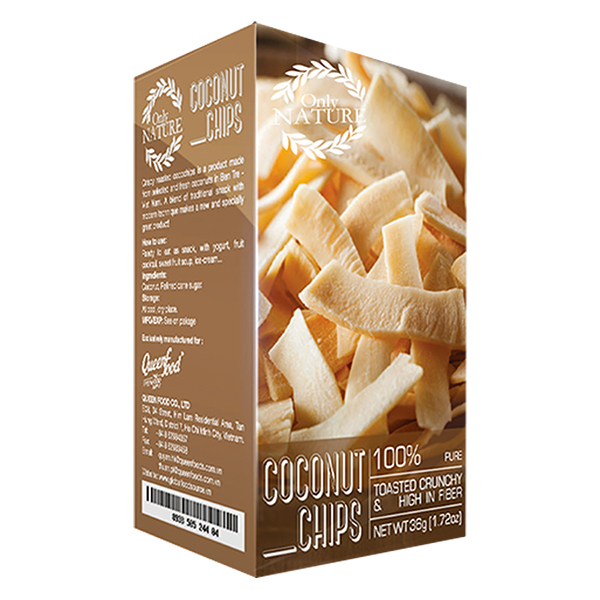 Dừa Sấy Khô Queenfood Coconut Chips (2 Hộp)