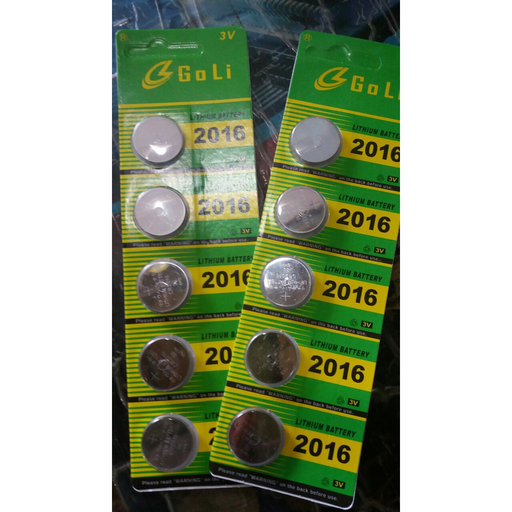 Vỉ 5 viên pin 2016