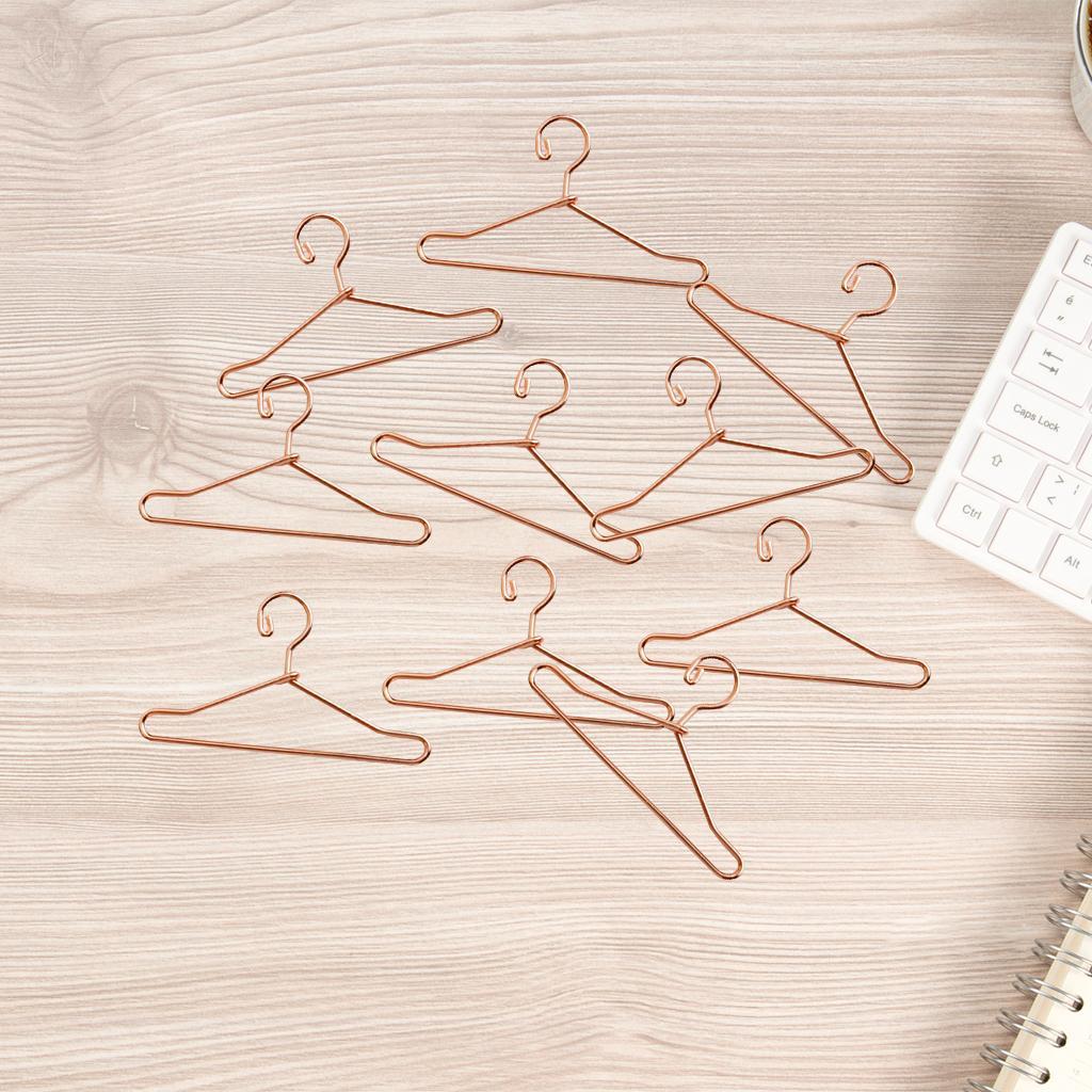 10Pcs Metal Clothes Hangers for BJD Dolls Dress Pants Gown