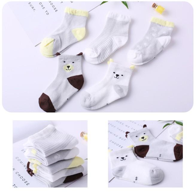 Set 5 đôi tất/ vớ lưới Hàn Quốc cho bé trai bé gái từ 0 tháng đến 2 Tuổi - NANA SHOP MOMY BABY