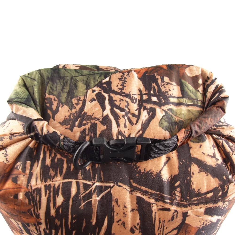 2 Pieces 12L Waterproof Roll Top Bag Dry Sack for Camping Floating Camo