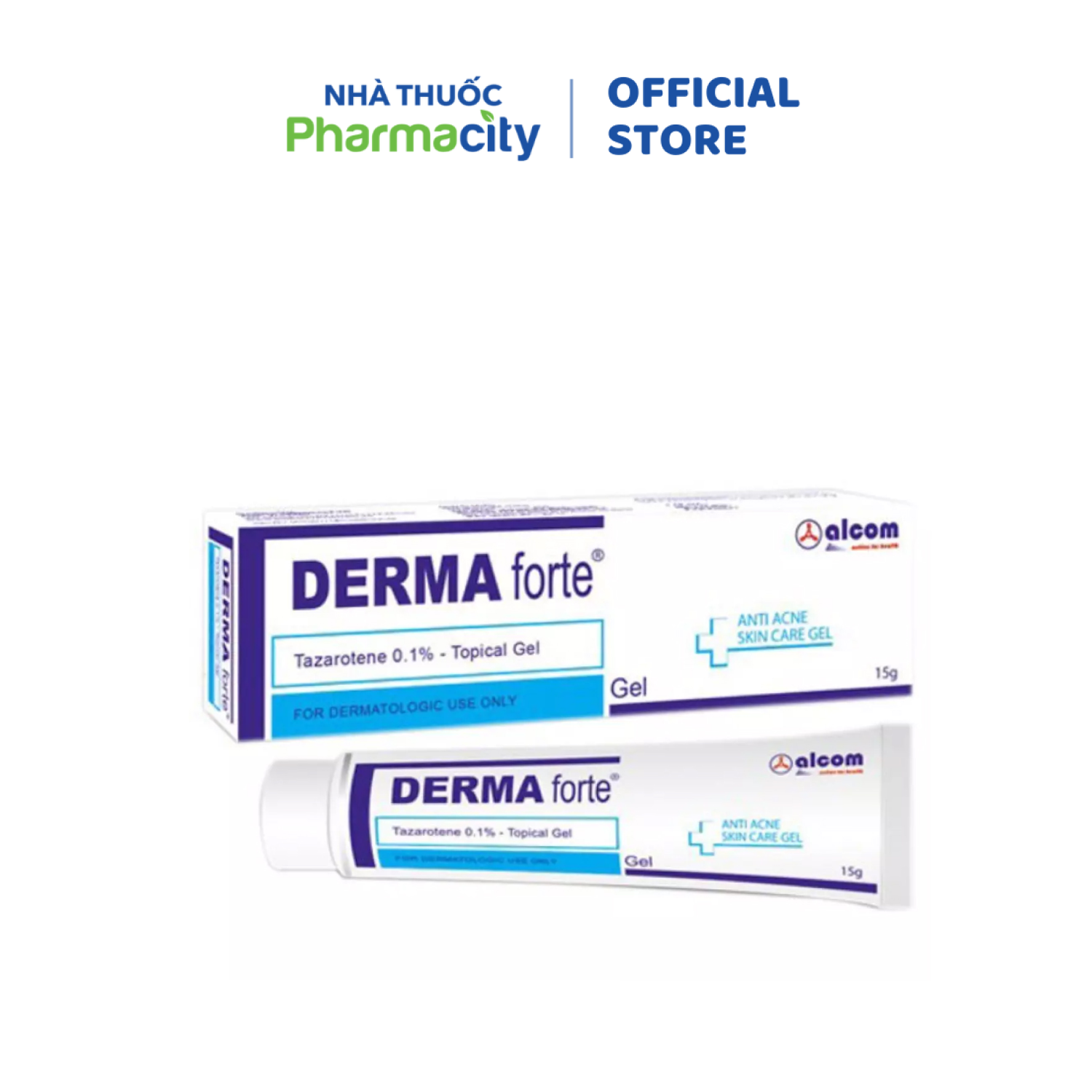 Kem DERMA FORTE hỗ trợ giảm mụn và hỗ trợ làm mờ sẹo (Tuýp 15g)