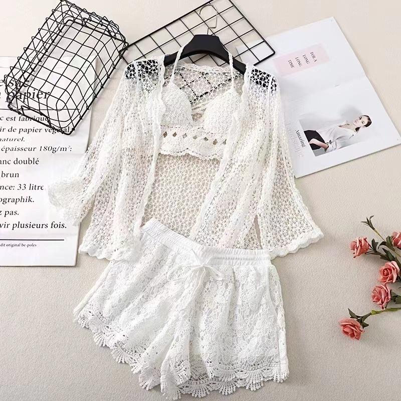 60-Set bộ bơi bikini 3 chi tiết len móc hot hit mix ngẫu nhiên