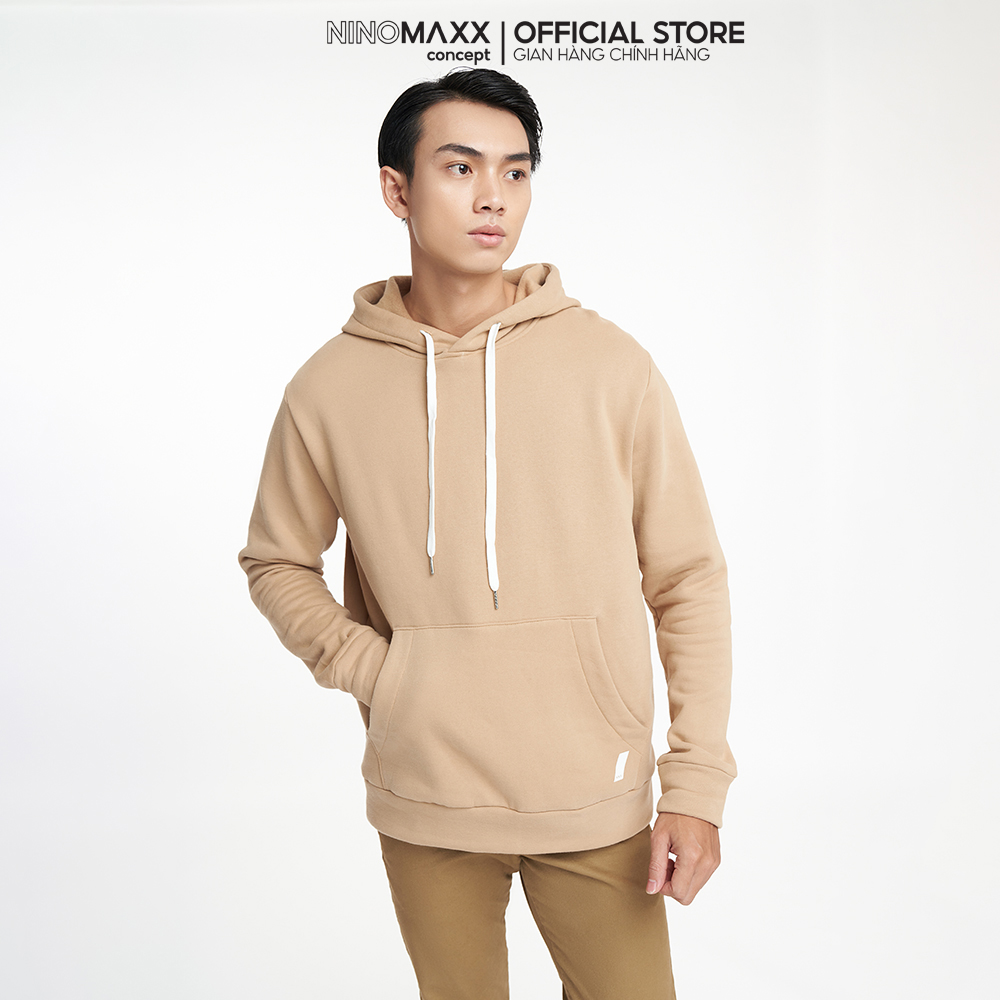 NINOMAXX Áo hoodies Basic Nam chất liệu cotton tay dài 2204006