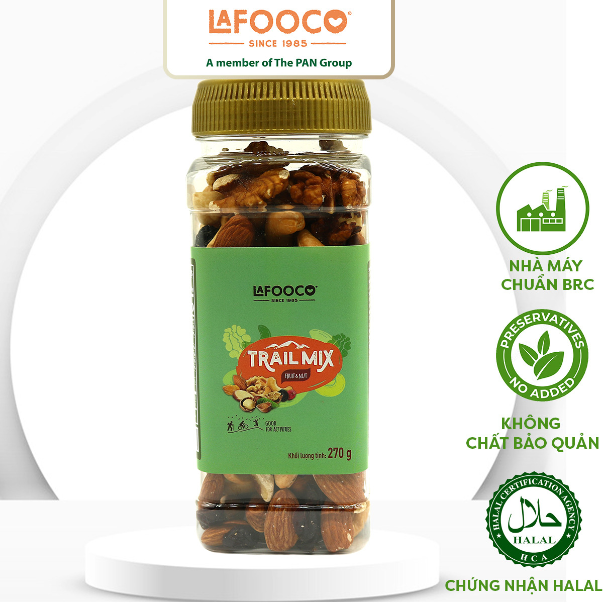 Trail mix LAFOOCO 270g/ hủ LAFOOCO Hạt hỗn hợp và quả mọng