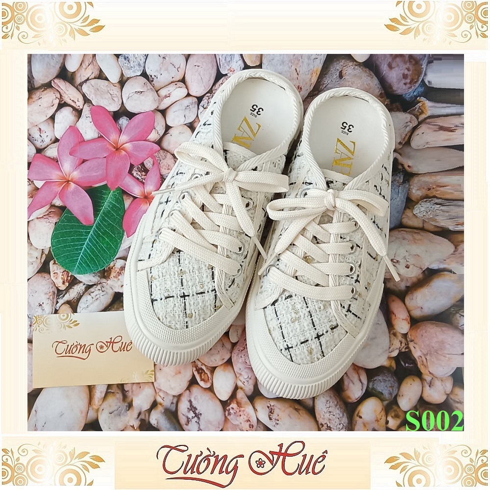 Giày Sục Bít Mũi Buộc Dây Nữ Tính - Hàng Quảng Châu - S002
