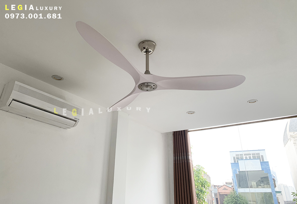 Quạt Trần Hiện Đại Gió Mạnh Lê Gia LGFAN713T - Chiều Cao 25cm - Sải Cánh 155cm - Bảo Hành 5 Năm