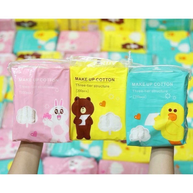 Bông Tẩy Trang Yilingmeng Make Up Cotton 200 miếng ( không xuất hóa đơn đỏ )