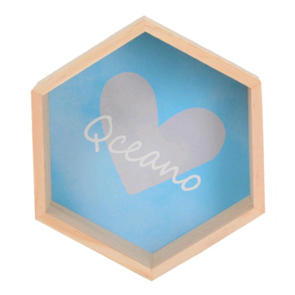 Hexagon Wall Shelf Decorative Bookshelf For Kids Room Blue