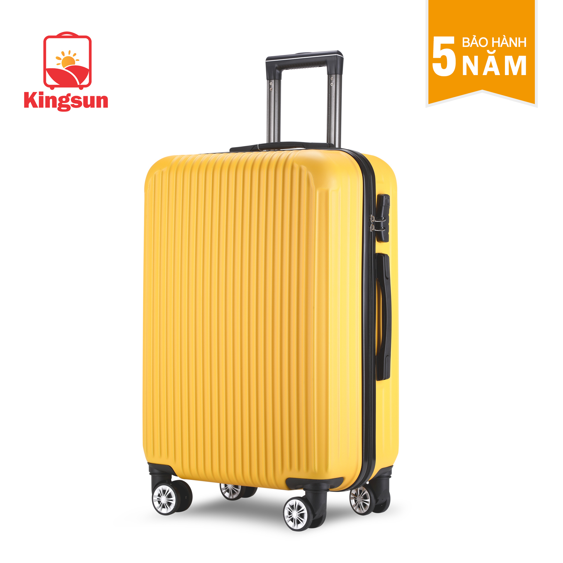 Vali du lịch kéo cao cấp Size 24inch- Chất lượng cao KS-155 - Vàng