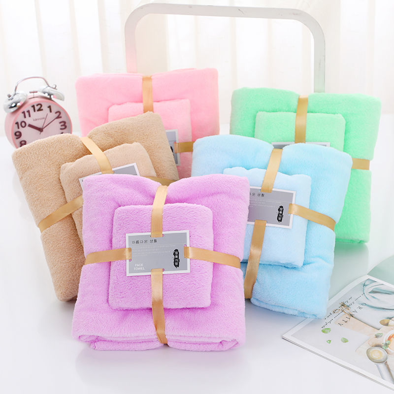 BỘ 2 KHĂN TẮM BẰNG LÔNG SIÊU MỀM - HT