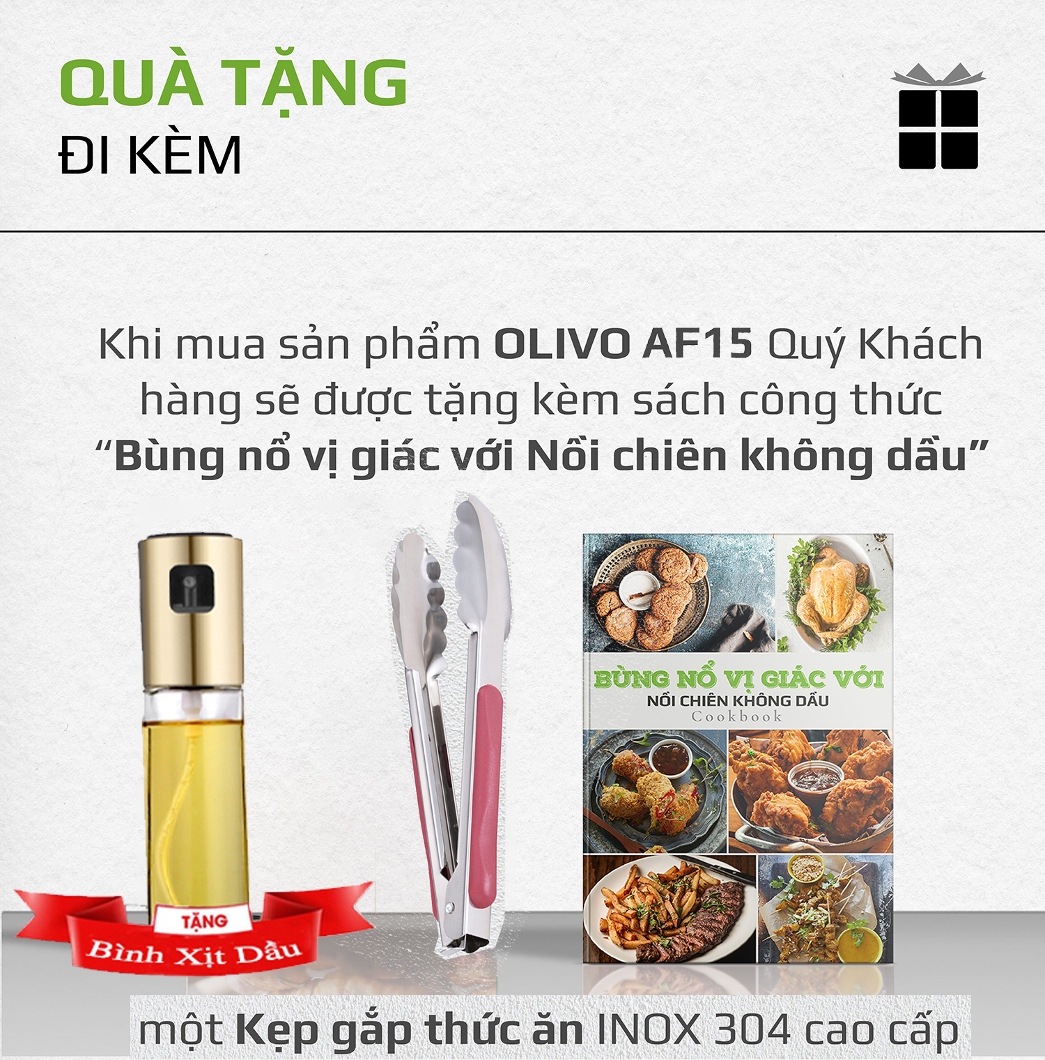 Nồi Chiên Không Dầu OLIVO AF15, 15Lit - 2000W, 16 Chức Năng Nấu và Phụ Kiện Đa Dạng, Hàng Chính Hãng