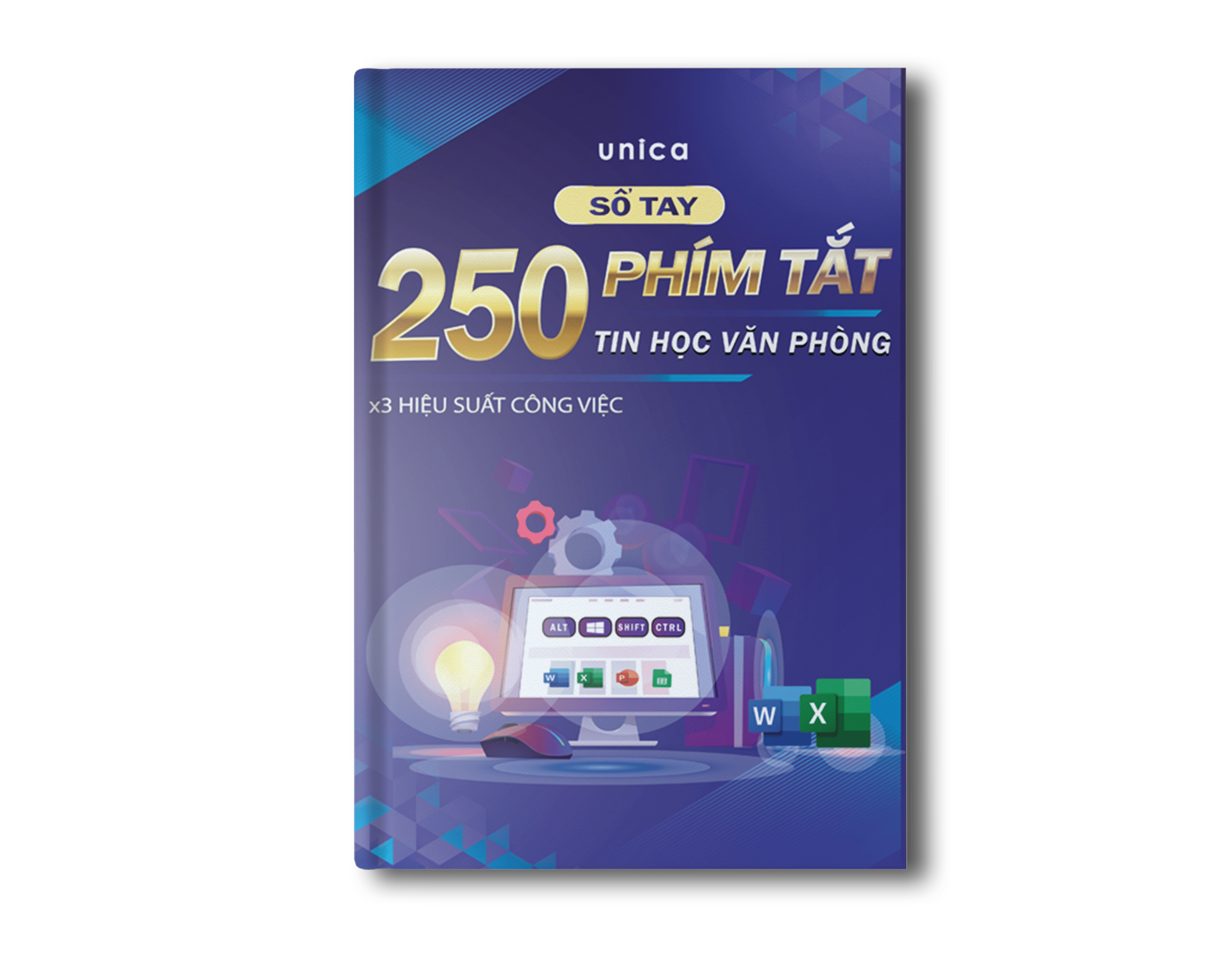 Sách Sổ tay 250 Phím Tắt Tin học văn phòng Unica